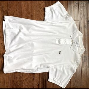 EUC White Lacoste Polo Shirt